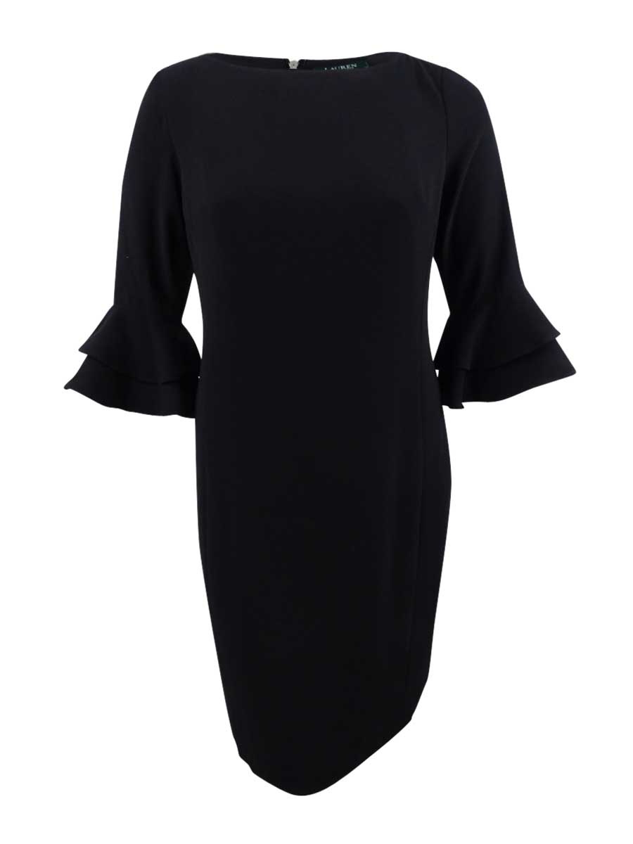 Lauren by Ralph Lauren Women's Crepe Shift Dress 8, Black 190866878650 | eBay